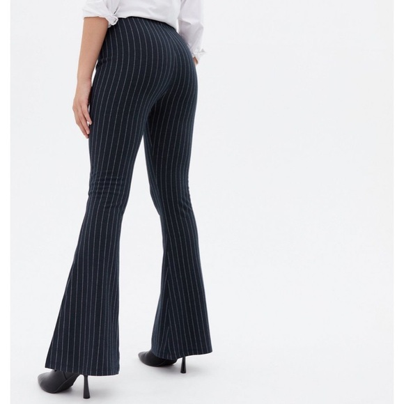 BNWT Navy Stripe Flare Pants - Picture 4 of 4